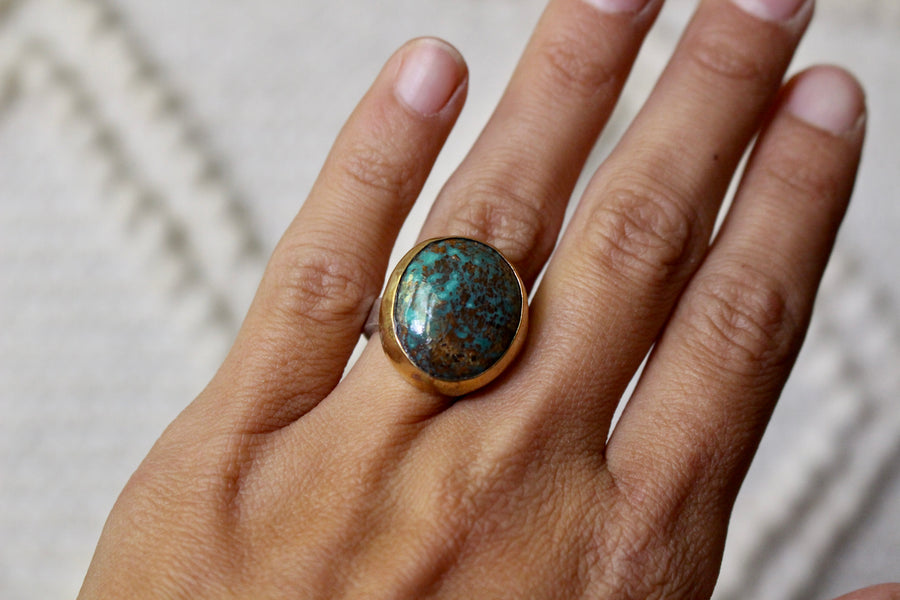 Round Turquoise Stone Ring