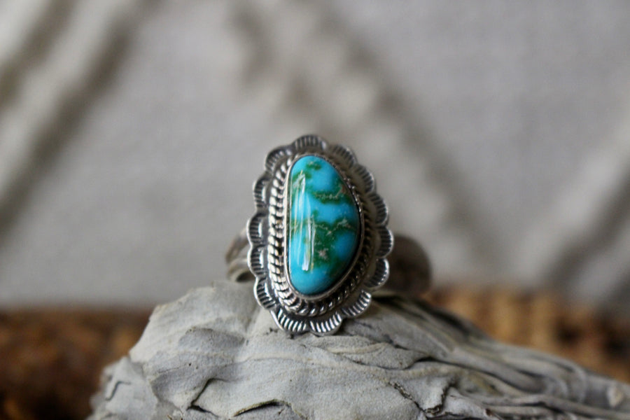 Turquoise Thunder Ring