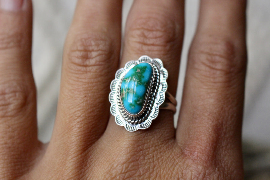 Turquoise Thunder Ring