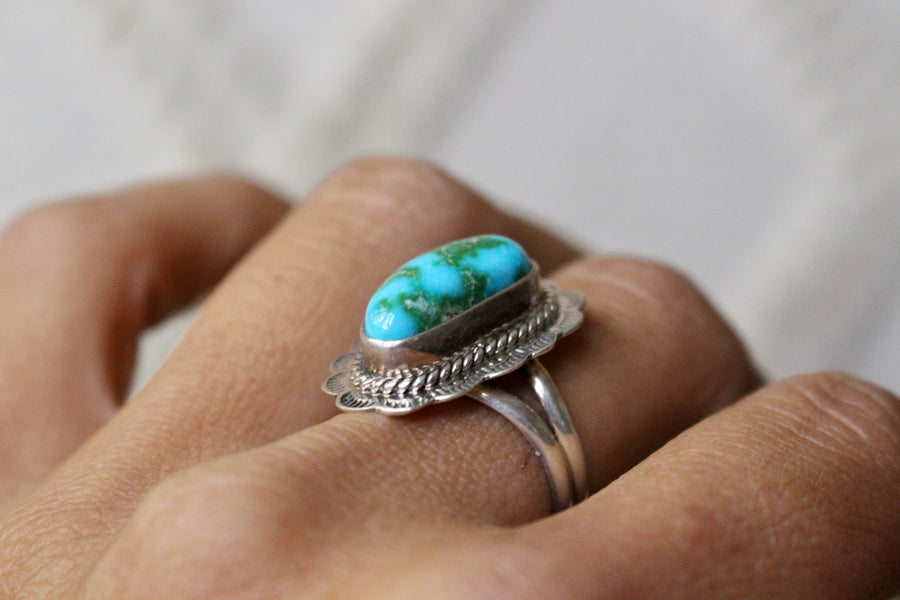 Turquoise Thunder Ring