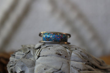 Blue Midnight Opal Ring