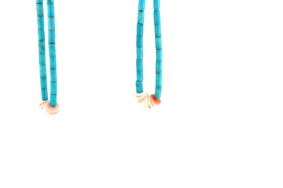 Turquoise Heishe Earrings