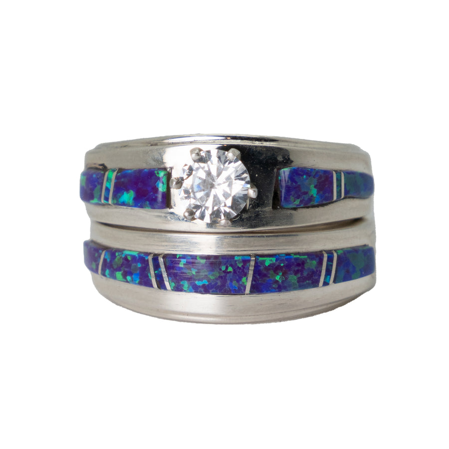 Purple Opal Wedding Ring