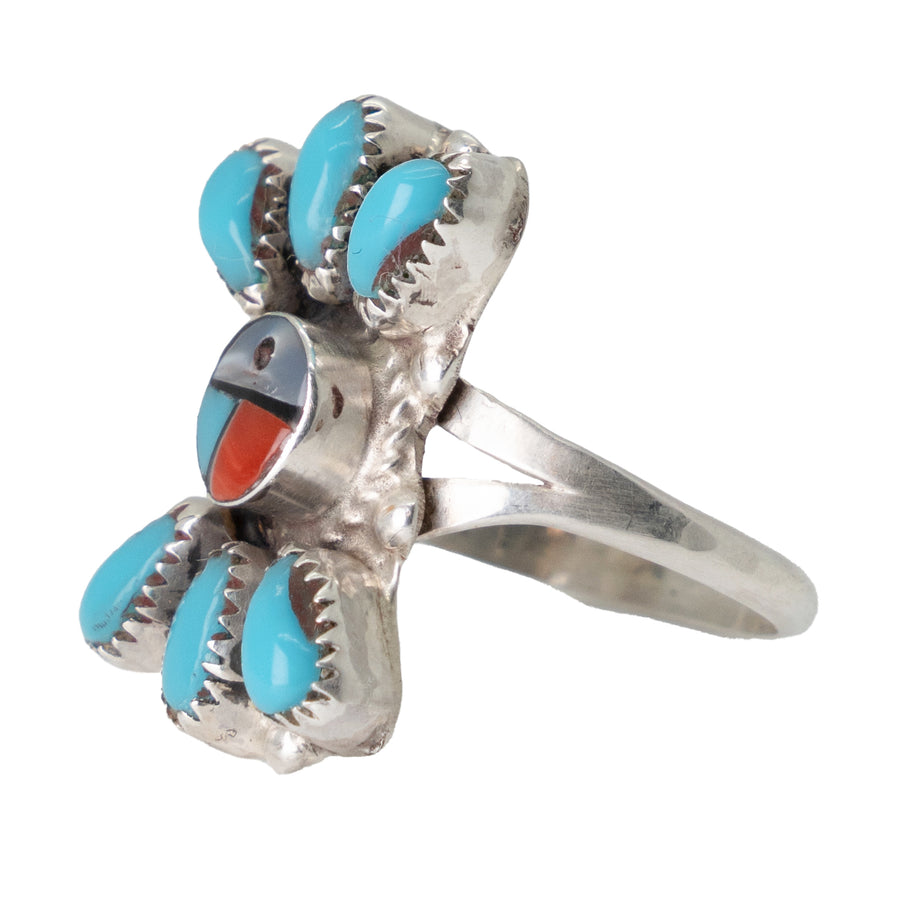 Turquoise Sunface Ring