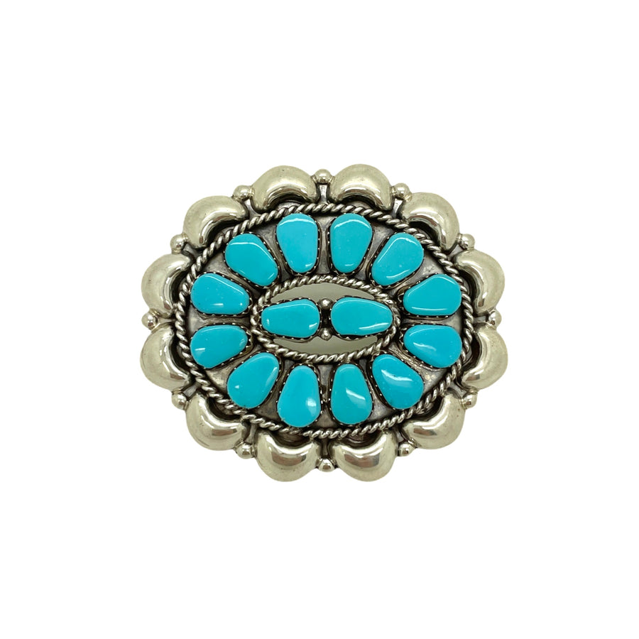 Turquoise Cluster Pin Pendant