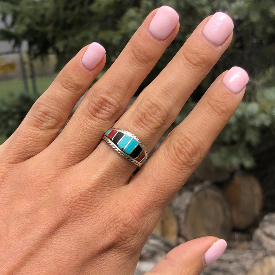 Multi Stone Thunder Ring