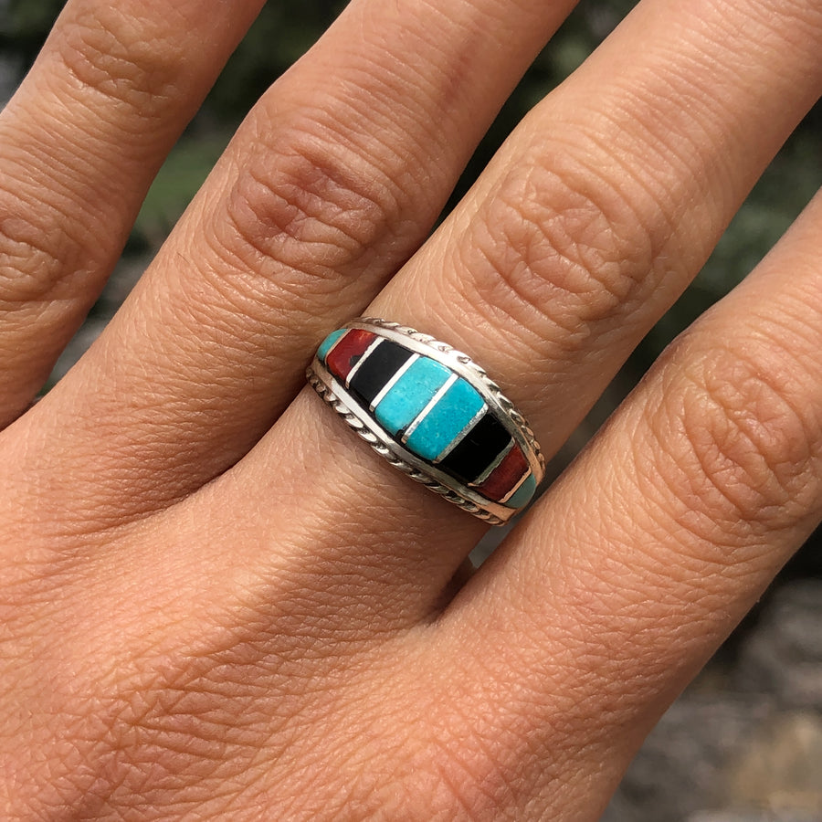 Multi Stone Thunder Ring