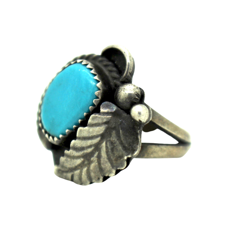 Vintage Turquoise Blossom Ring