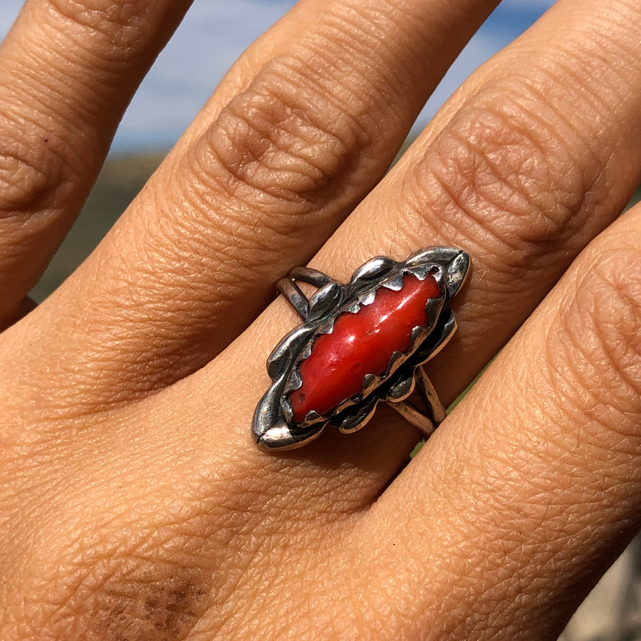 Vintage Red Zuni Ring