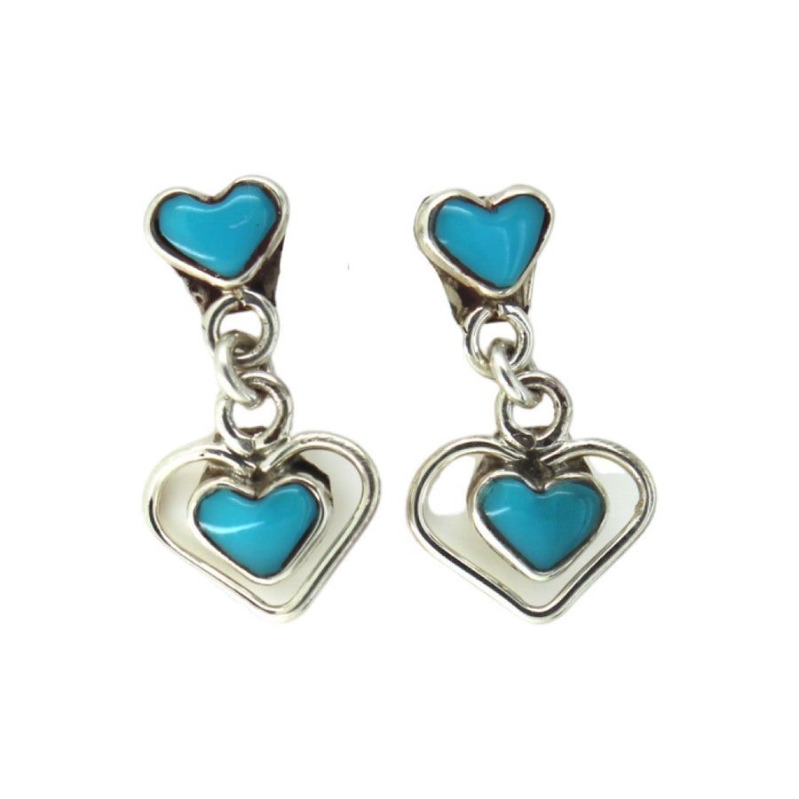 Turquoise Heart Earrings