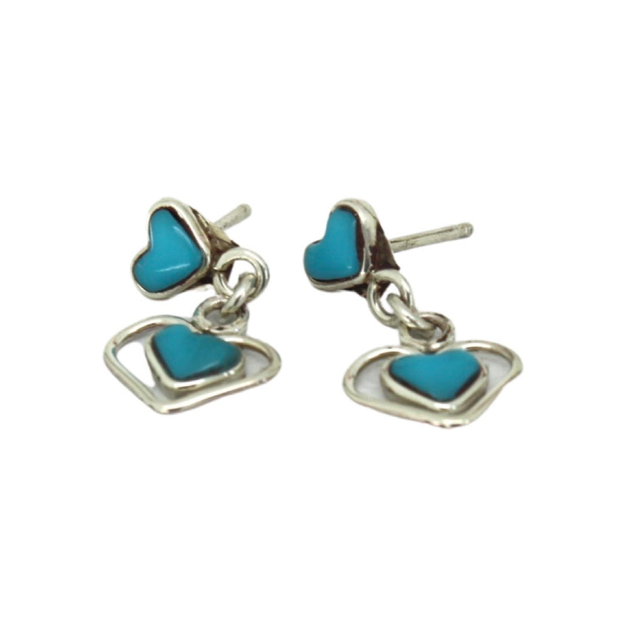 Turquoise Heart Earrings