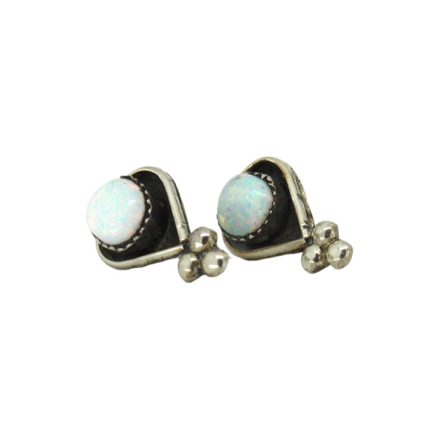 White Opal Point Studs