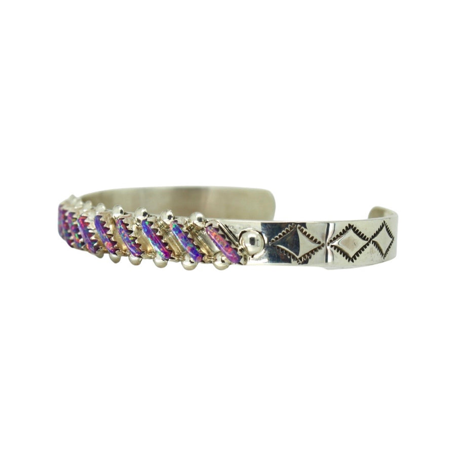 Purple Opal Slant Bracelet