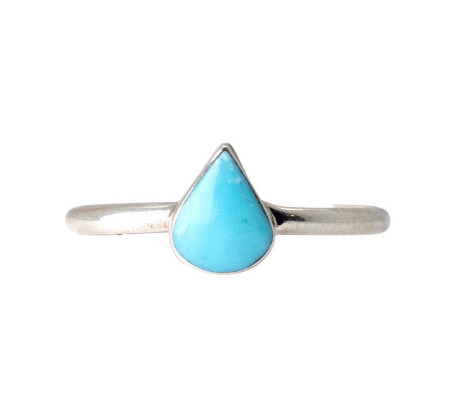 Dainty Turquoise Teardrop Ring