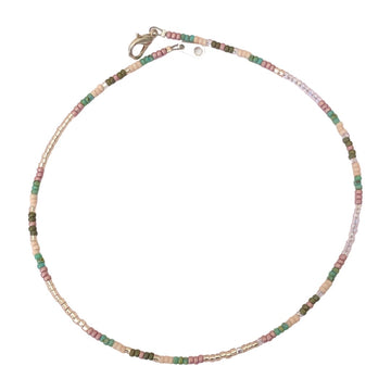 Pink Sage Beaded Necklace