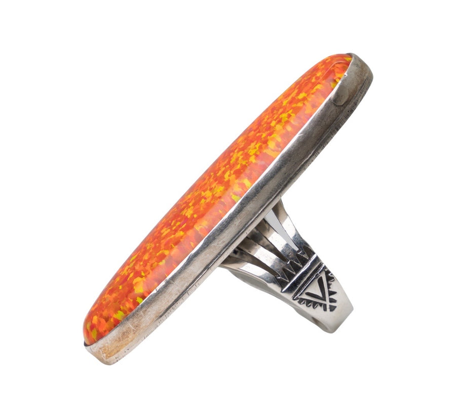 Orange Opal Breeze Ring