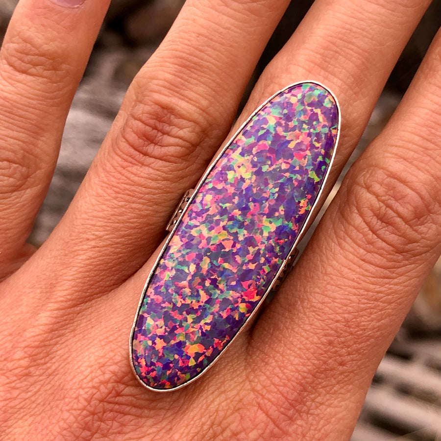Purple Opal Breeze Ring