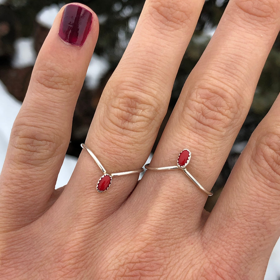 Dainty Coral Ring