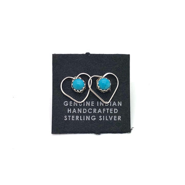 Turquoise Heart Studs