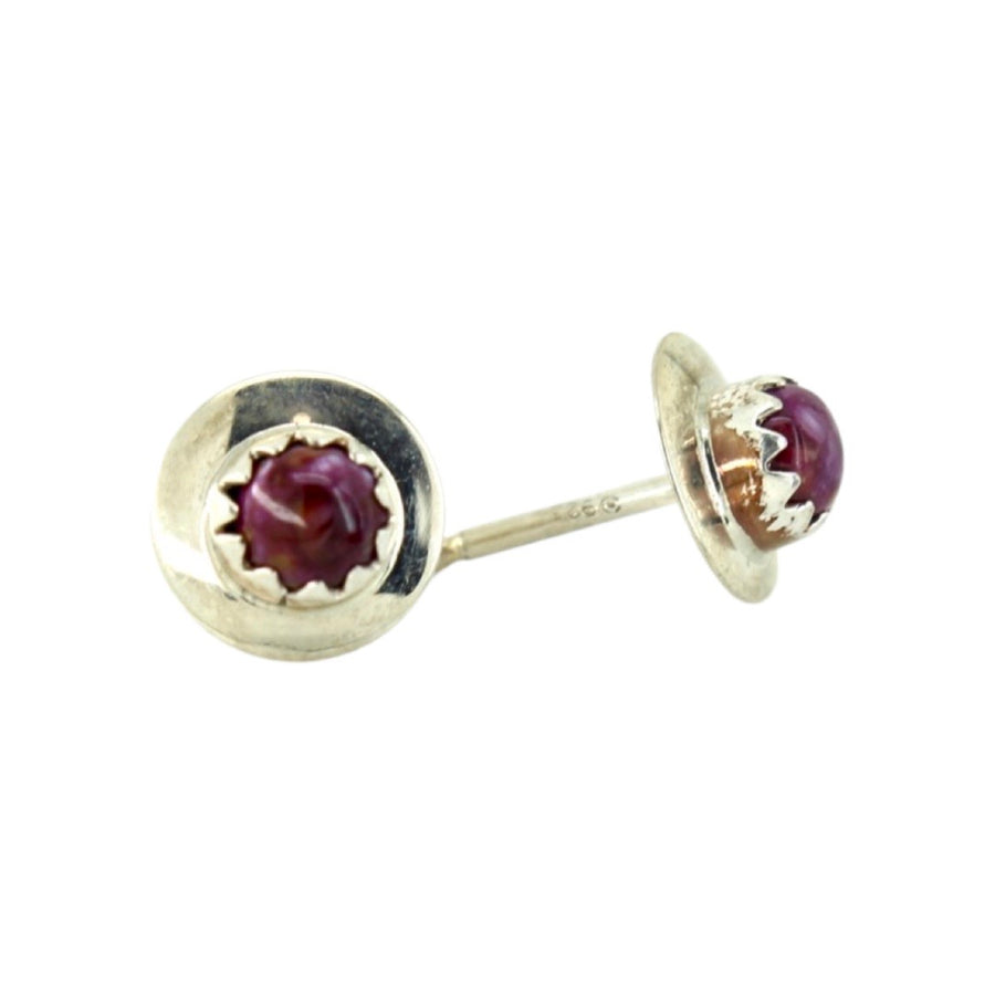 Sterling Round Spiny Oyster Studs
