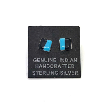 Onyx and Turquoise Studs