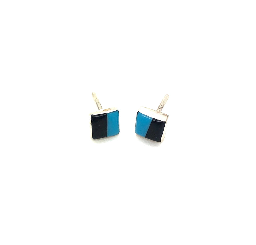Onyx and Turquoise Studs