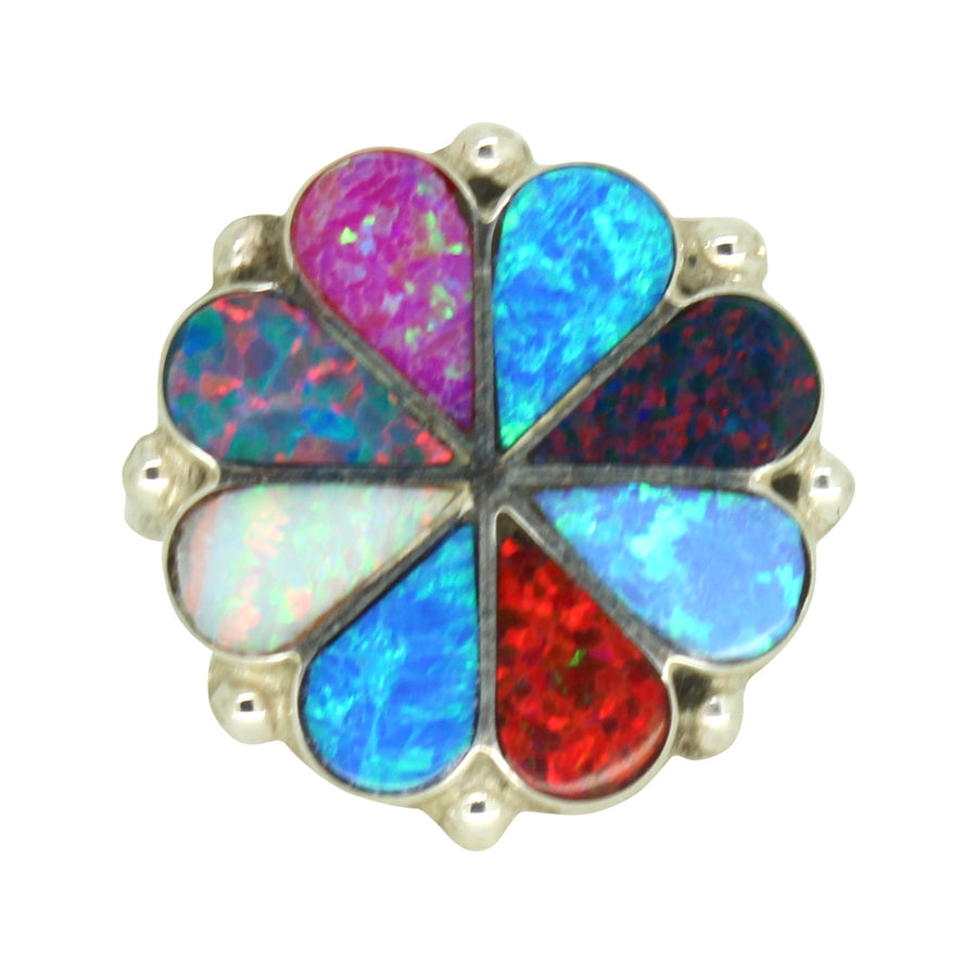 Opal Flower Blossom Ring