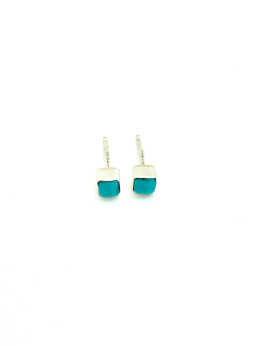 Square Turquoise Studs