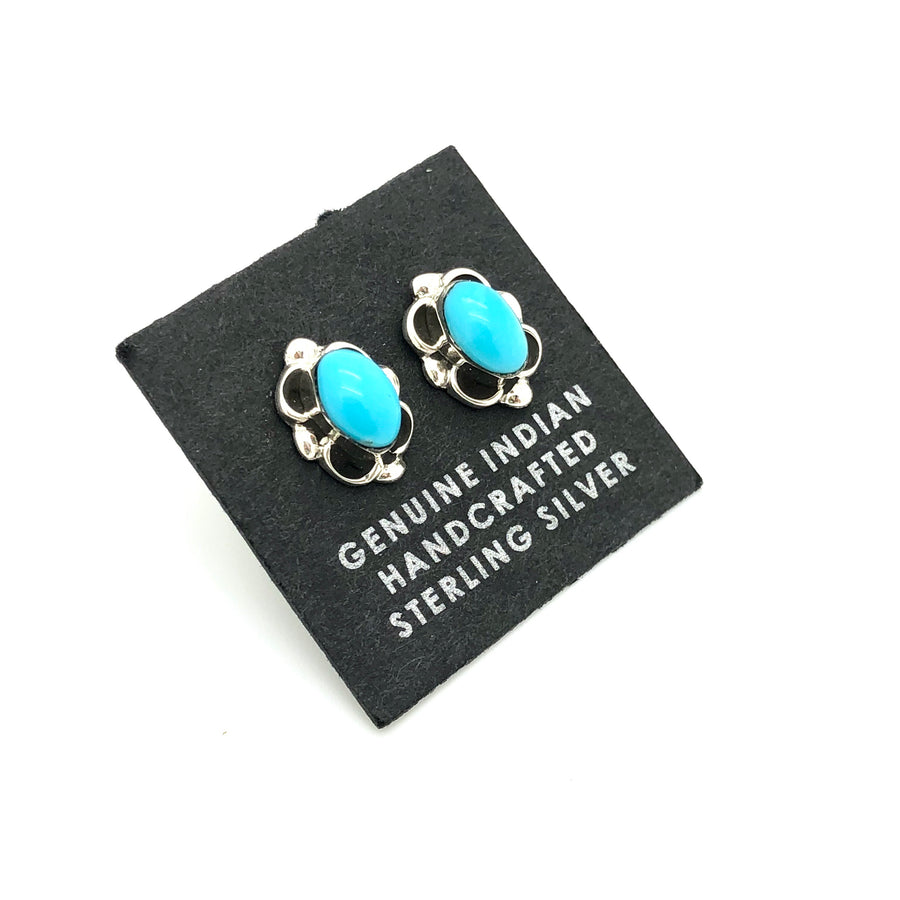 Oval Turquoise Studs