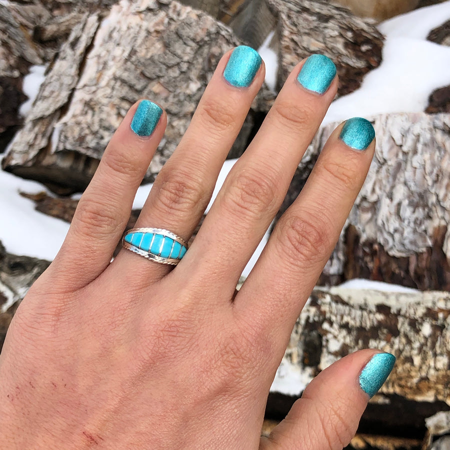 Turquoise Sky Inlay Ring