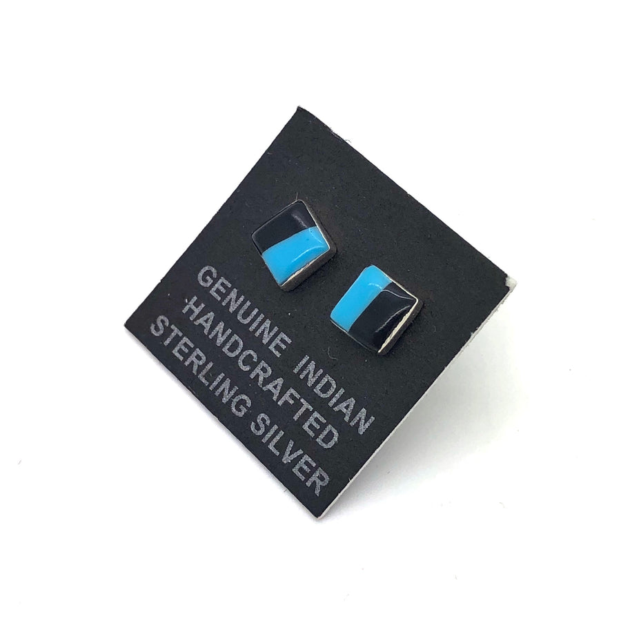 Onyx and Turquoise Studs