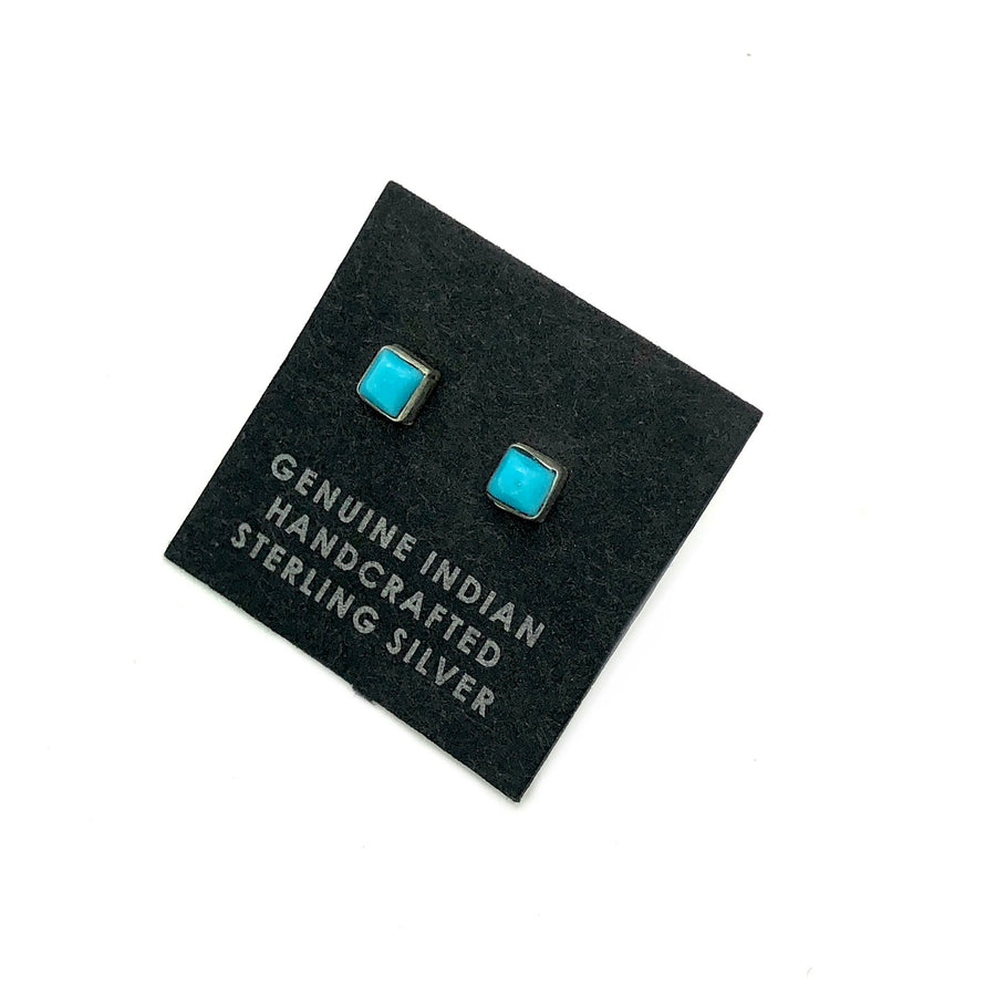 Square Turquoise Studs