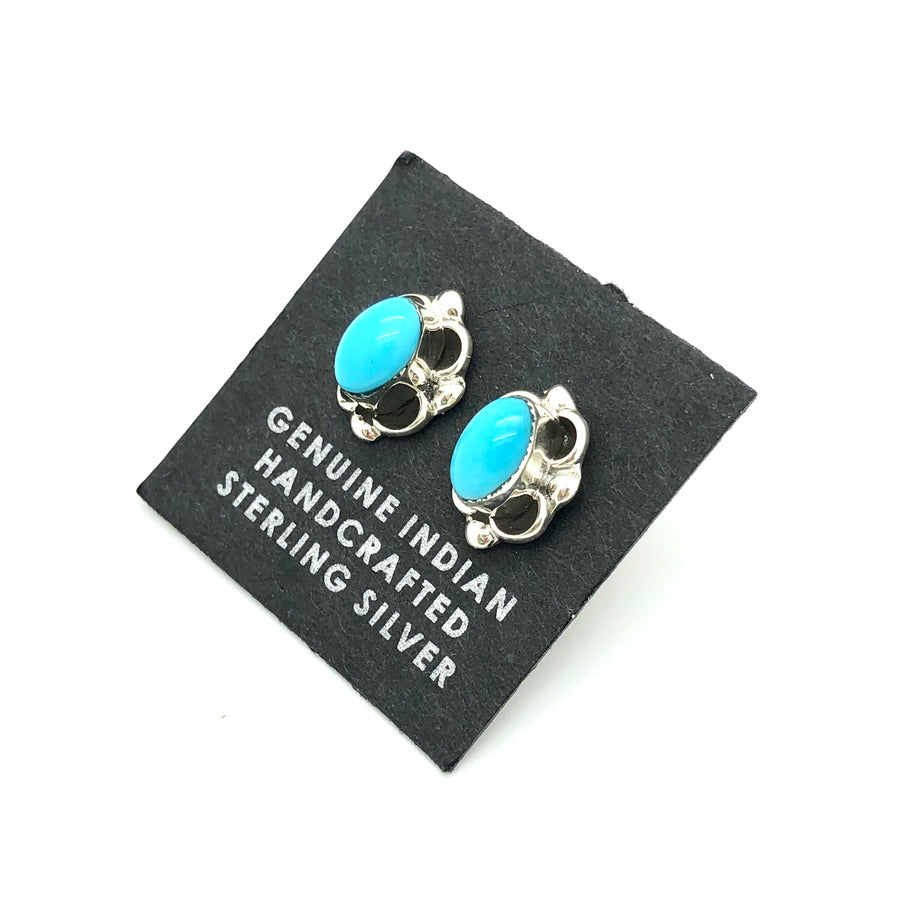 Oval Turquoise Studs