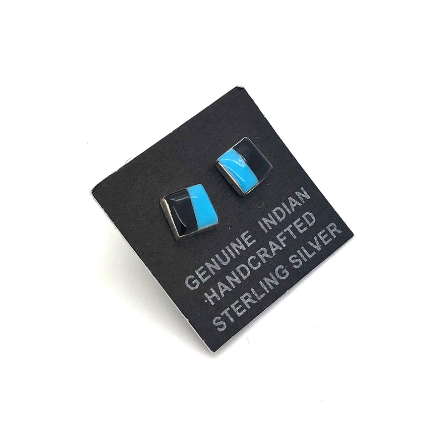 Onyx and Turquoise Studs