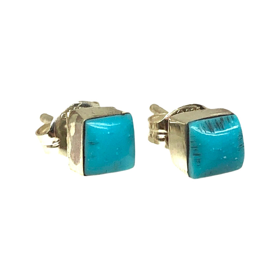 Turquoise Square Studs