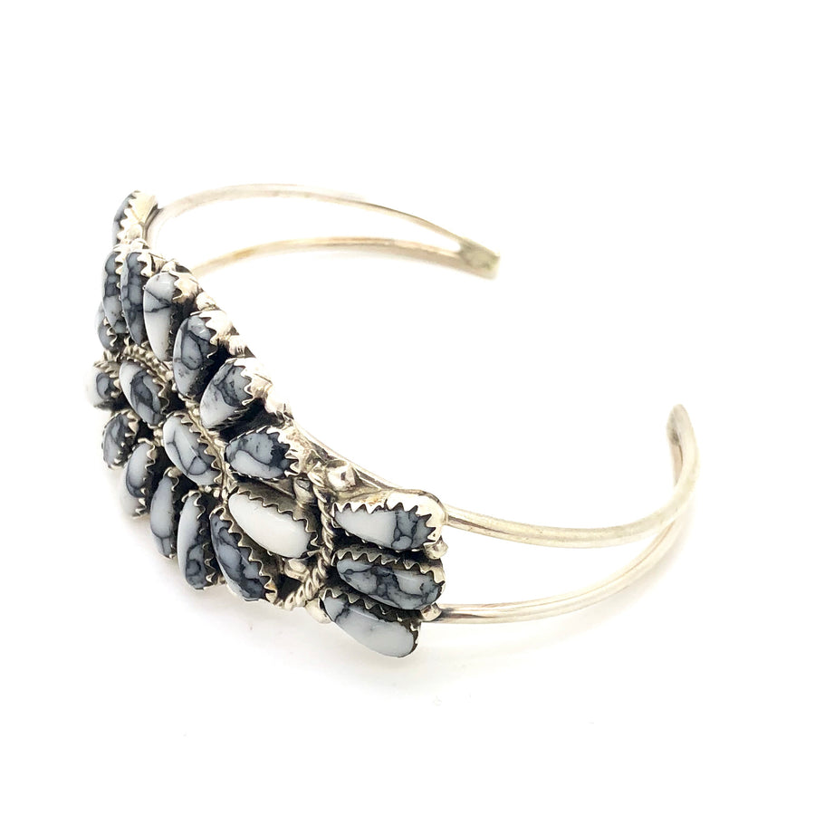 Howlite Night Cluster Cuff