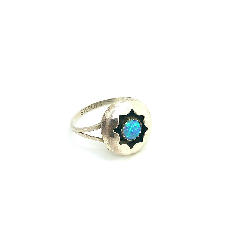 Blue Opal Sun Ring