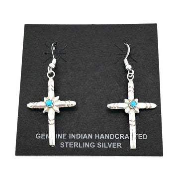 Turquoise Cross Earrings