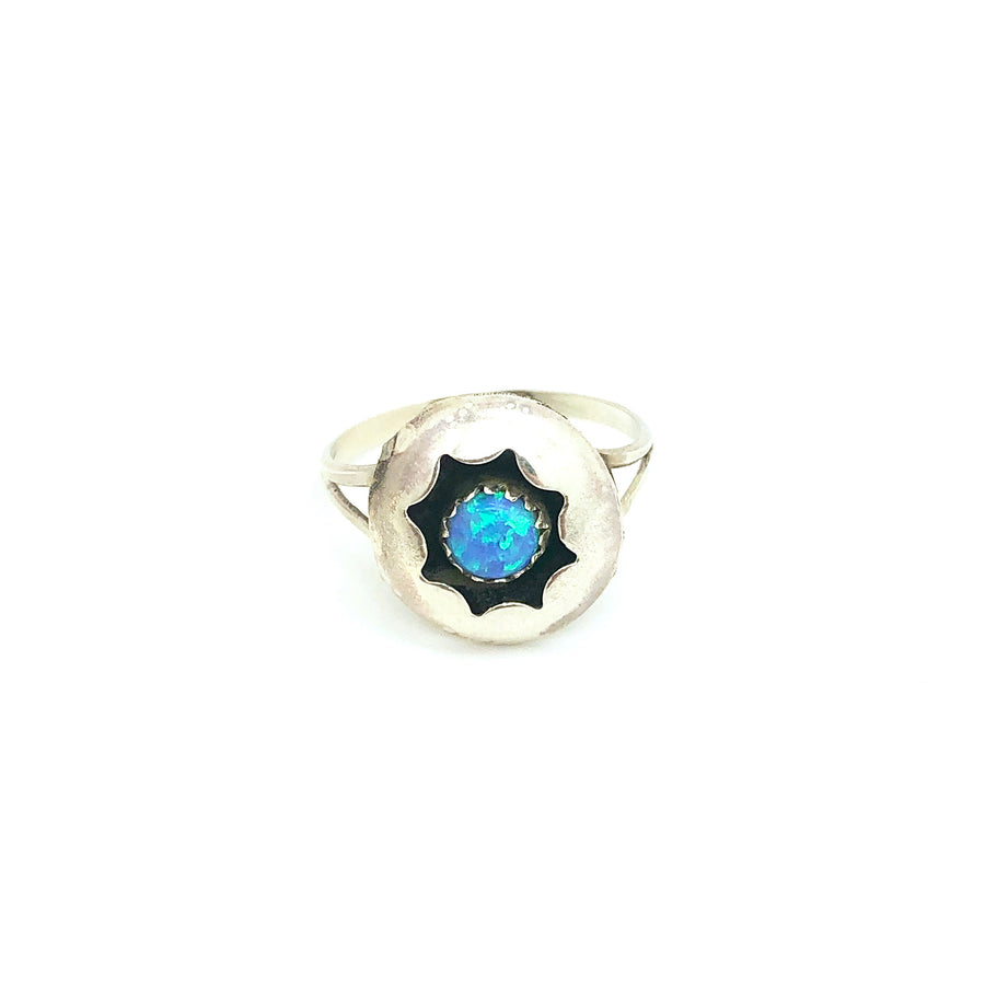 Blue Opal Sun Ring