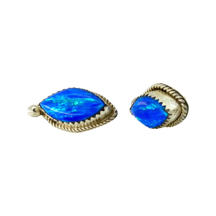 Royal Blue Opal Earrings