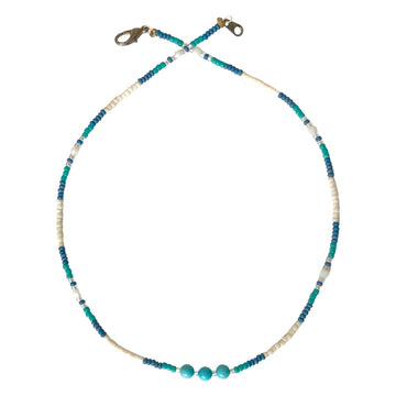 Turquoise Rivers Beaded Necklace