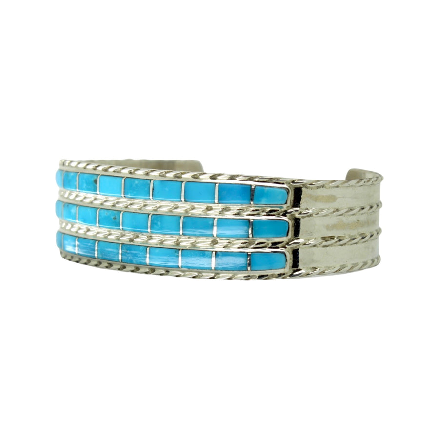Three Stack Turquoise Bracelet