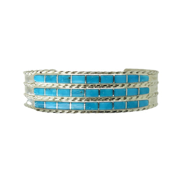 Three Stack Turquoise Bracelet