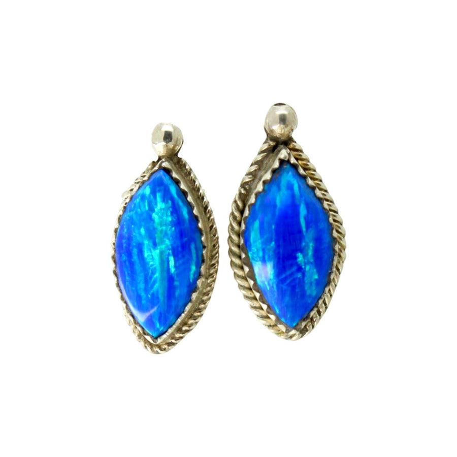 Royal Blue Opal Earrings